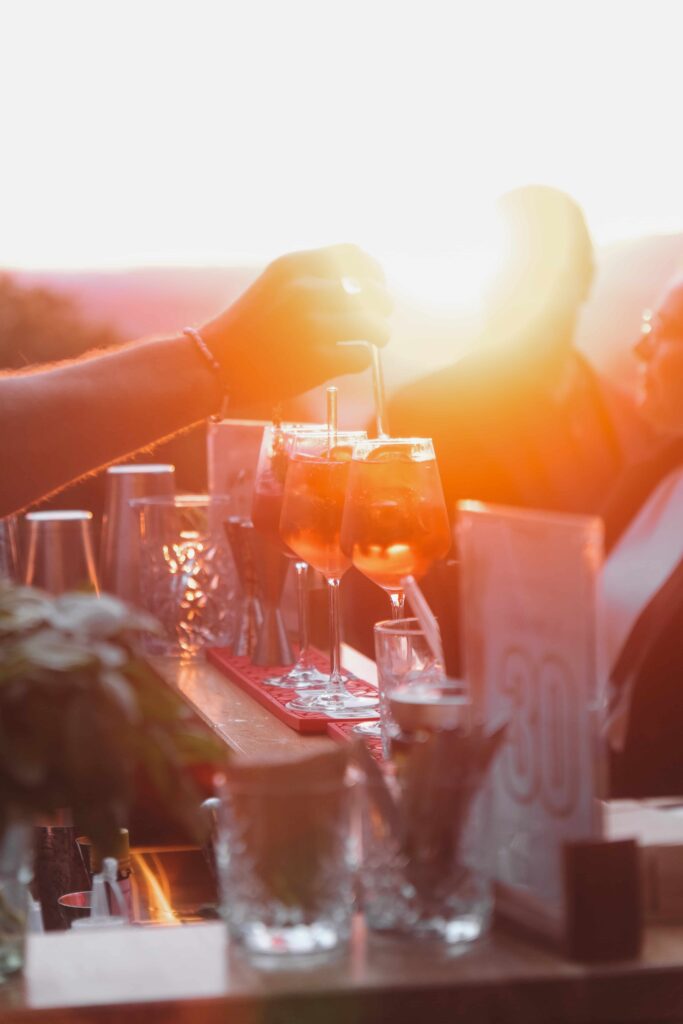 Cocktails mit Aussicht